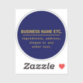Sticker Marine Blue & Gold polyvalent (Feuille)