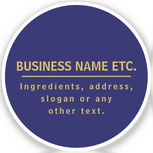 Sticker Marine Blue & Gold polyvalent (Recto)