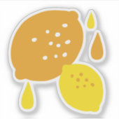 Sticker Marine Blue Lemon Art - Refresh Citrus Design (Devant)
