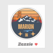 Sticker Marion, Indiana (Feuille)