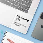 Sticker Marketing Girl Funny Marketer Définition (Ordinateur portable avec iPhone)