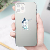 Sticker Marlin - Ocean Leaper - Art plat (Téléphone)