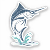 Sticker Marlin - Ocean Leaper - Flat art (Recto)