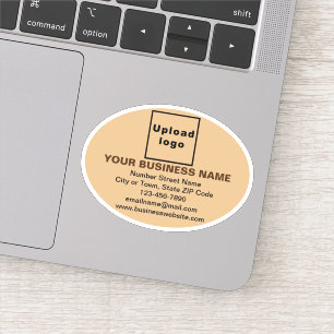 Sticker Marque commerciale sur forme ovale Brown légère Vi