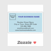 Sticker Marque commerciale sur rectangle bleu clair Vinyl (Feuille)