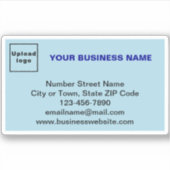 Sticker Marque commerciale sur rectangle bleu clair Vinyl (Devant)