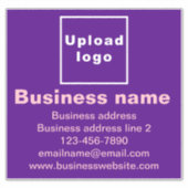 Sticker Marque commerciale sur violet Grand Carré Vinyl (Devant)