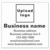 Sticker Marque d'affaires sur blanc Grand Carré Vinyl Stic (Devant)