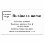 Sticker Marque d'affaires sur blanc grand rectangle Vinyl (Devant)