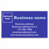 Sticker Marque d'affaires sur grand rectangle bleu Vinyl (Devant)