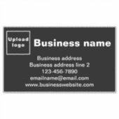 Sticker Marque d'affaires sur grand rectangle noir Vinyl (Devant)