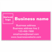 Sticker Marque d'affaires sur grand rectangle rose Vinyl (Devant)