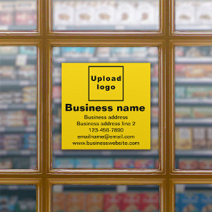 Sticker Marque d'affaires sur jaune Grand Carré Vinyl