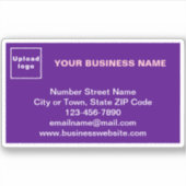 Sticker Marque d'affaires sur pinceau de vinyle rectangle  (Devant)