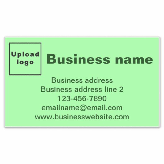 Sticker Marque d'affaires, Vert clair Grand Rectangle Viny (Devant)