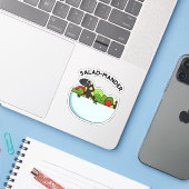 Sticker Marque de salade Funny Salamander Animal Pun (Ordinateur portable avec iPhone)