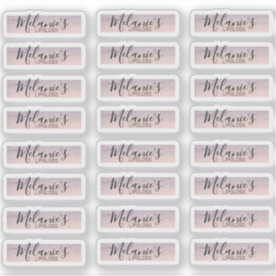 Sticker Marque du logo Faux Parties scintillant rose lèvre