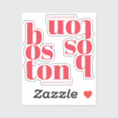 Sticker Marque Marketing Boston Massachusetts (Feuille)