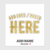 STICKER MARQUE VERIFIEE PERSONNALISABLE MODERNE CLAIRE DE  (Feuille)