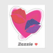 Sticker Marques de bisous (Feuille)