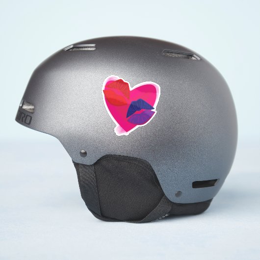 Sticker Marques de bisous (Côté casque)