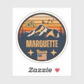 Sticker Marquette, Iowa (Feuille)