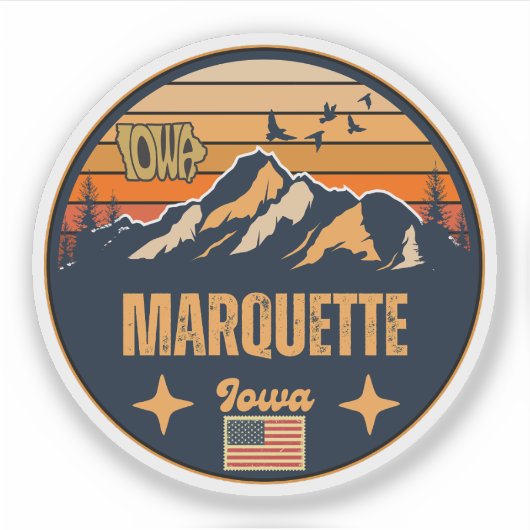 Sticker Marquette, Iowa (Devant)
