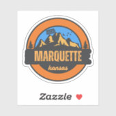 Sticker Marquette, Kansas (Feuille)
