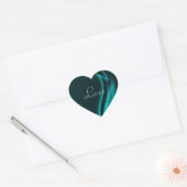 Sticker Marquis Turquoise Heart Love (Enveloppe)