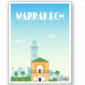 Sticker Marrakech City Maroc Landmark (Devant)
