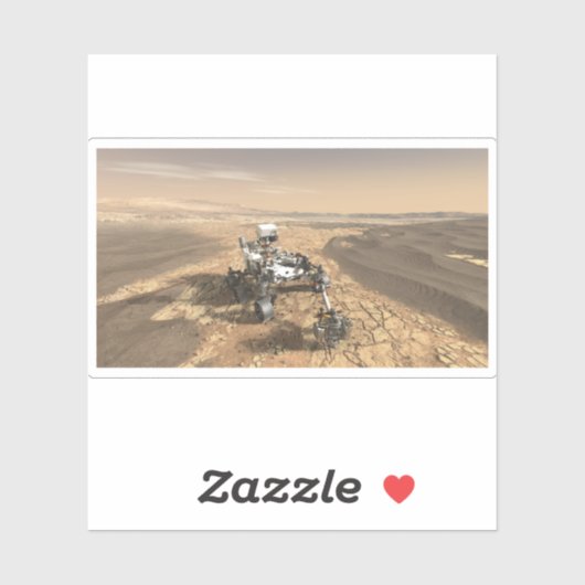Sticker Mars 2020 Rover Sur La Surface De Mars. (Feuille)