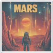 Sticker Mars : Explorez la planète rouge (Devant)