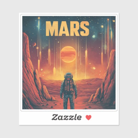 Sticker Mars : Explorez la planète rouge (Feuille)