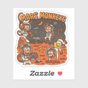 Sticker Mars Monkeys drôle animal