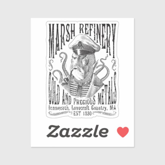 Sticker Marsh Refining Company Innsmouth Lovecraft (Feuille)