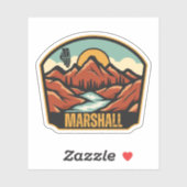 Sticker Marshall, Illinois (Feuille)