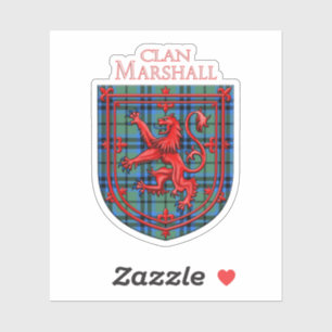 Sticker Marshall Tartan Scottish Plaid Lion Rampant