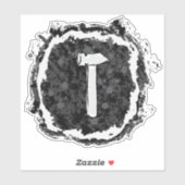 Sticker Marteau argenté (Feuille)