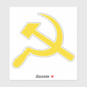 Sticker Marteau et faucille (jaune) (Feuille)