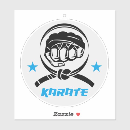 Sticker Martial Arts Karate Black Belt (Feuille)