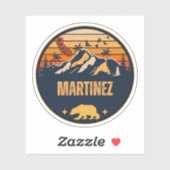 Sticker Martinez, Californie (Feuille)