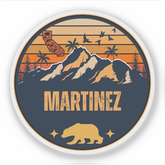 Sticker Martinez, Californie (Devant)