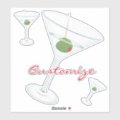Sticker Martini à l'olive sale Thunder_Cove (Feuille)
