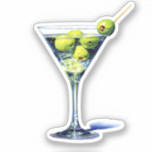 Sticker Martini Aux Oliviers (Recto)