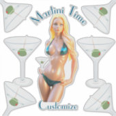 Sticker Martini time Bikini Babe Thunder_Cove  (Devant)