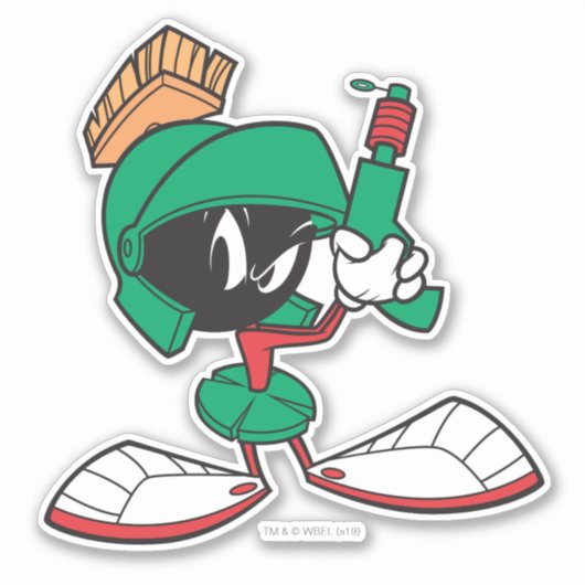Sticker MARVIN LE MARTIAN™ avec pointes laser (Devant)