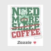 Sticker MARVIN THE MARTIAN™ - Besoin de plus de café (Feuille)