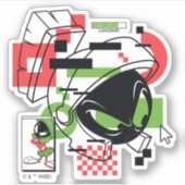 Sticker MARVIN THE MARTIAN™ Glitch (Devant)