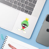 Sticker MARVIN THE MARTIAN™ Ready to attack (Ordinateur portable avec iPhone)
