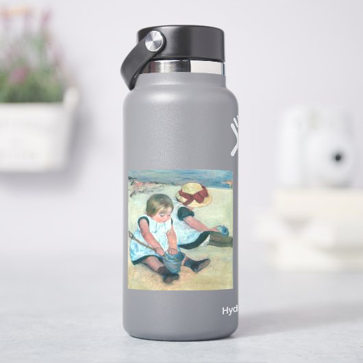 Sticker Mary Cassatt - Enfants jouant sur la plage (HydroFlask)